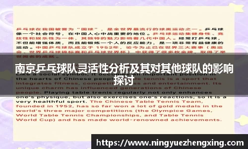 南京乒乓球队灵活性分析及其对其他球队的影响探讨